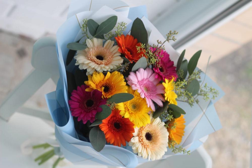 Букет цветов из: Герберы в Юго-Камский