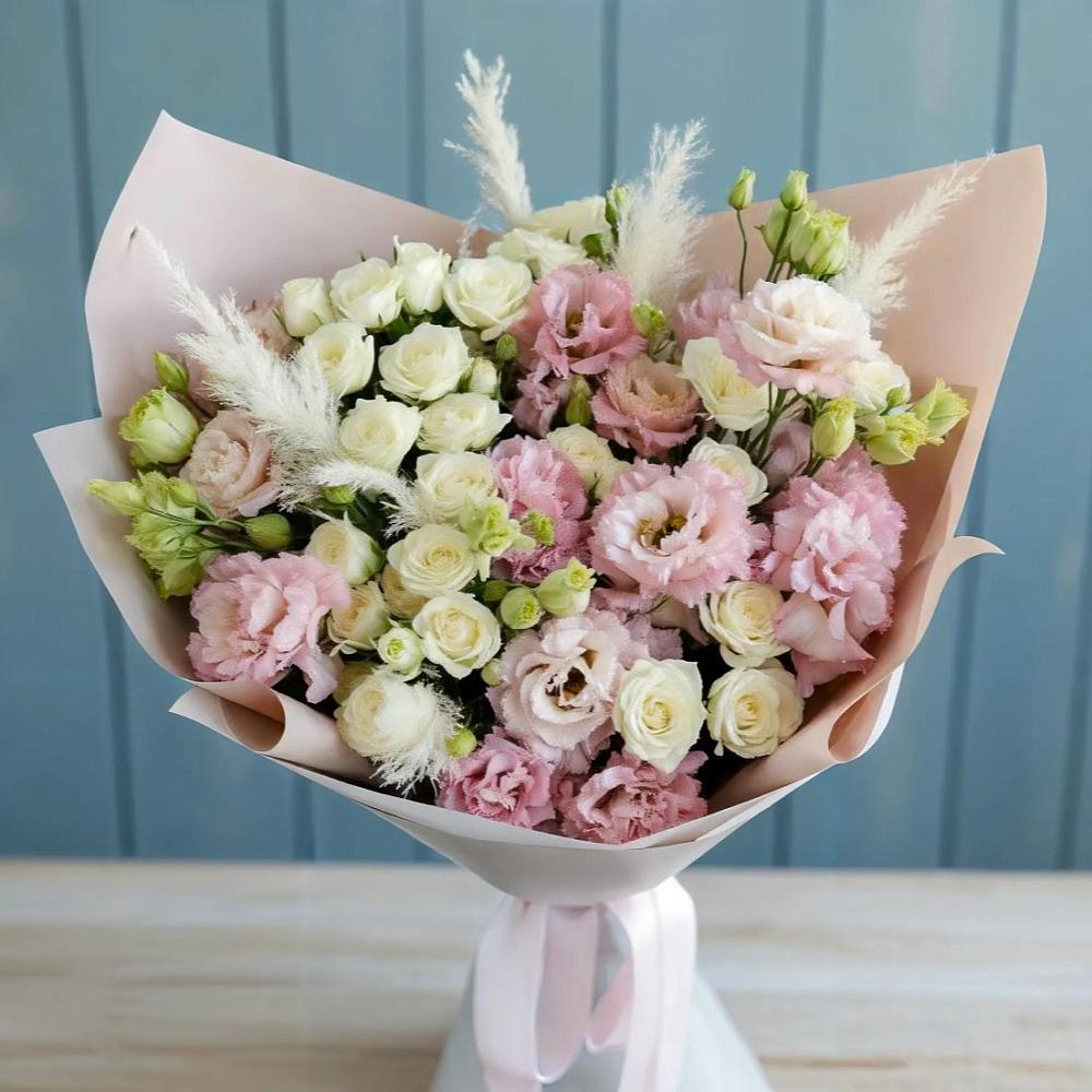 Букет цветов из: Альстромерии и Розы в Юго-Камский