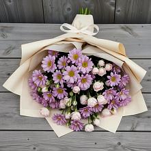 Букет цветов из:  Розы и Хризантемы в Юго-Камский