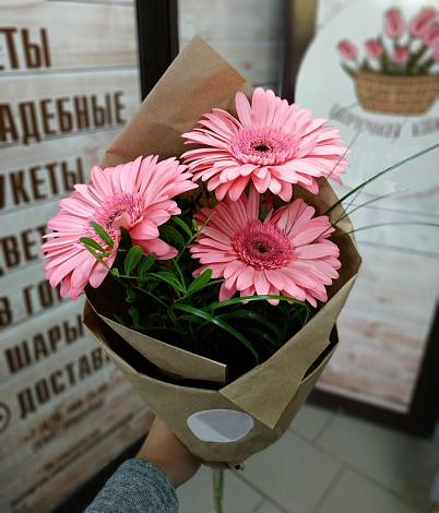 Букет цветов из: Герберы в Юго-Камский