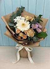 Букет цветов из:  Герберы и Хризантемы в Юго-Камский