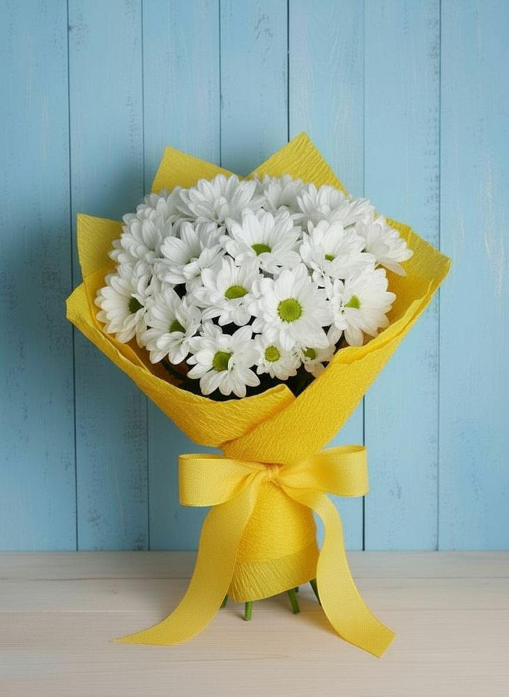 Букет цветов из: Хризантемы в Юго-Камский
