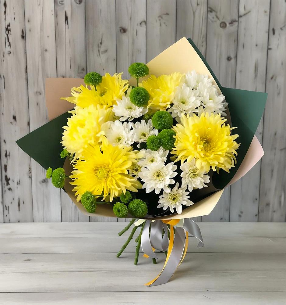 Букет цветов из: Хризантемы в Юго-Камский