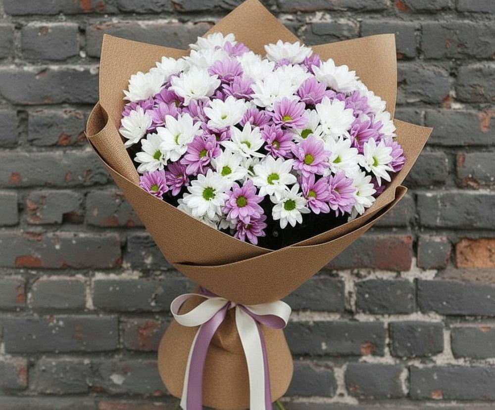 Букет цветов из: Хризантемы в Юго-Камский