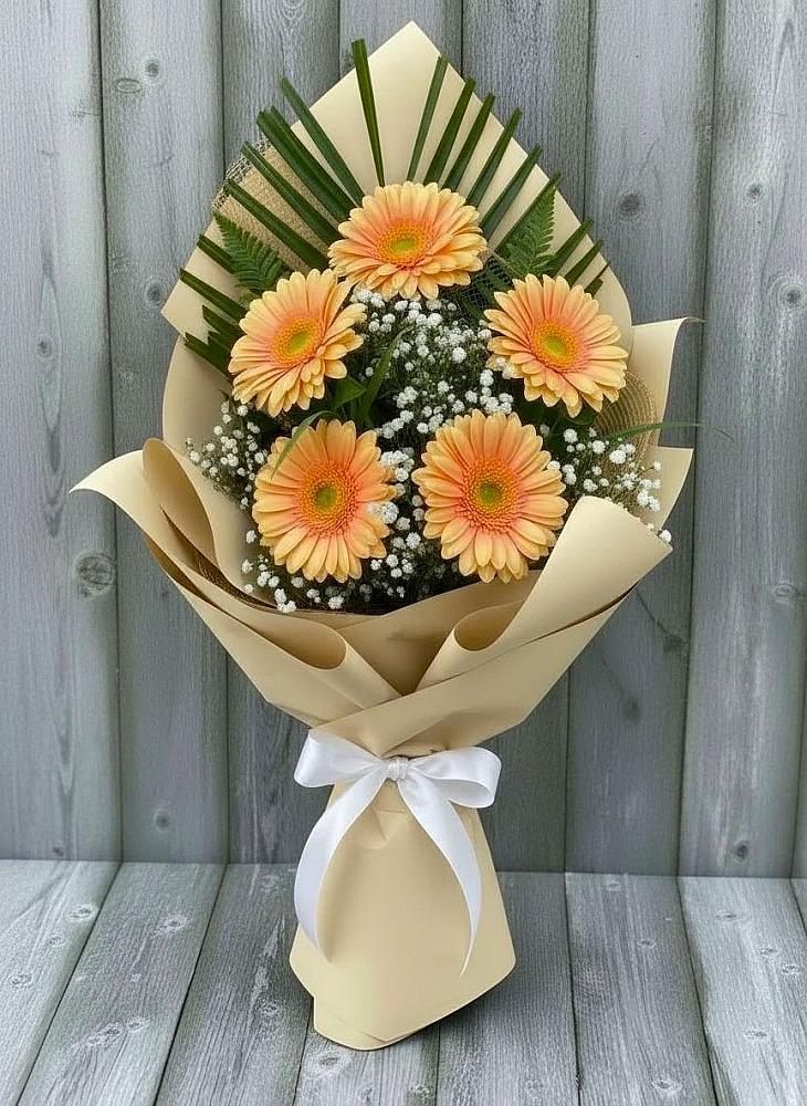 Букет цветов из: Герберы в Юго-Камский