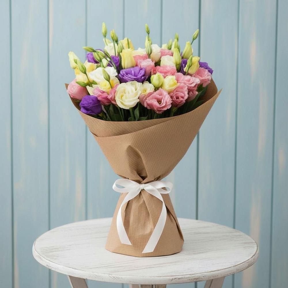 Букет цветов из: Лизиантусы в Юго-Камский