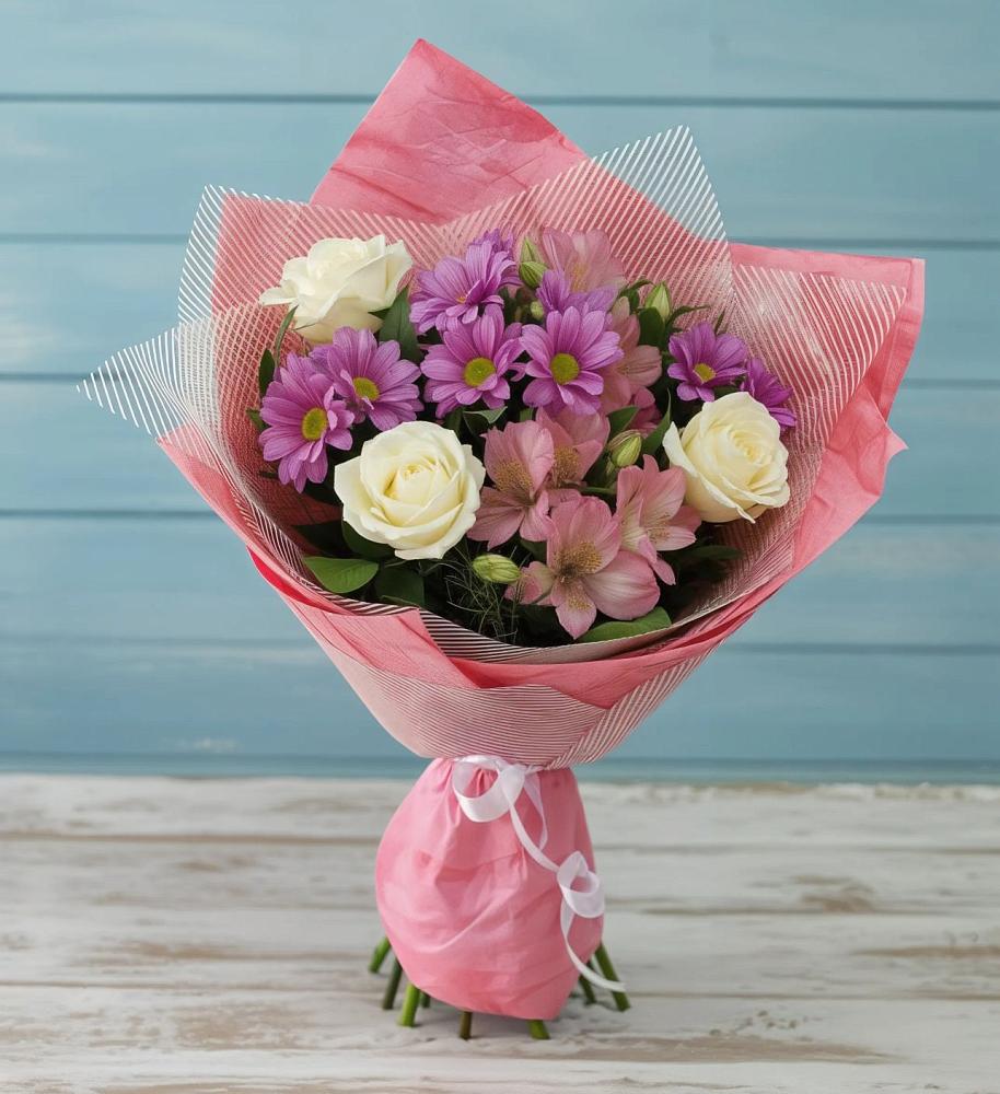 Букет цветов из: Герберы в Юго-Камский