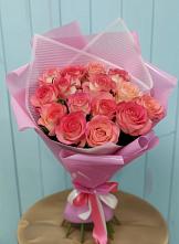 Букет 15 Розовых роз Равель в Юго-Камский