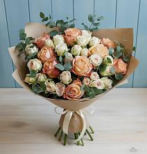 Букет цветов из:  Альстромерии и Розы #REPLACE_PRED# Юго-Камский